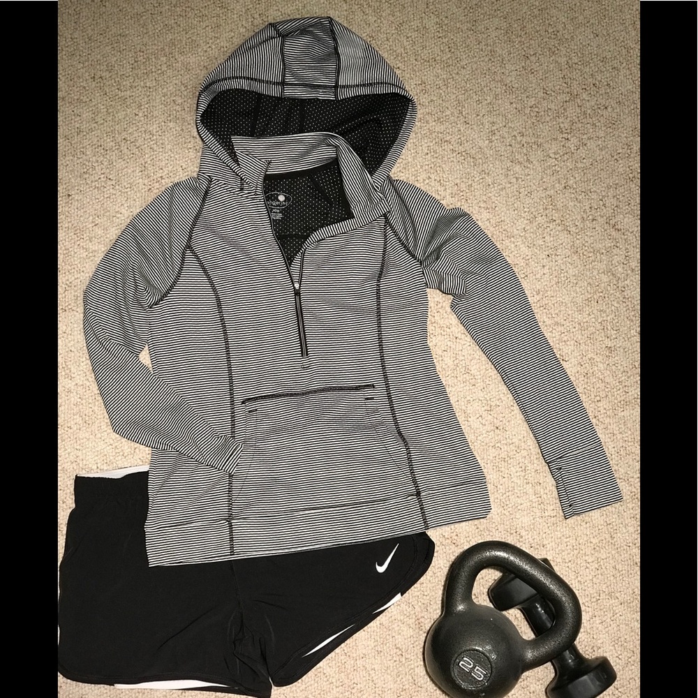 Tangerine Women’s Athletic 1/2 Zip Hooded Pullover